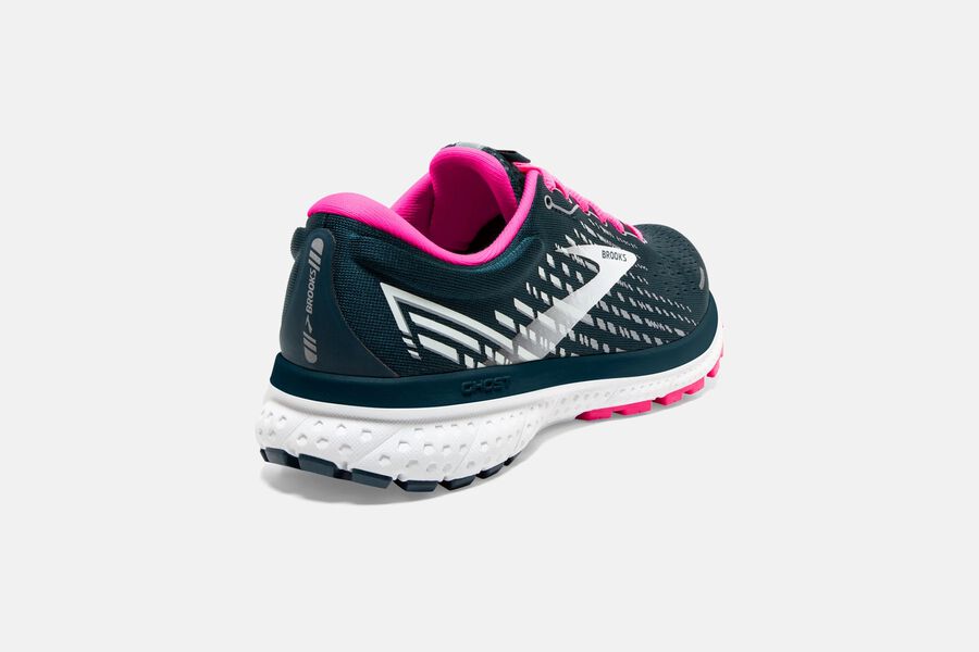 Brooks Running Shoes Womens Navy/Pink - Ghost 13 Road - 5073-UVNFH